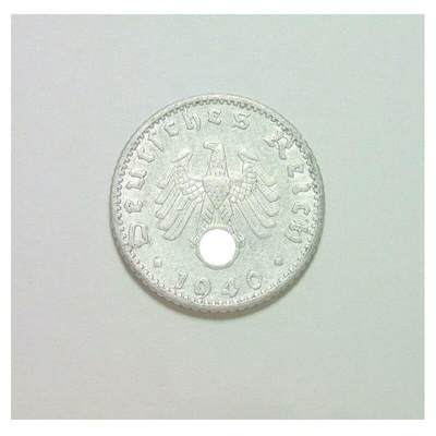 德国第三帝国1940年A版50芬尼 极美品 - 德国第三帝国1940年A版50芬尼 极美品