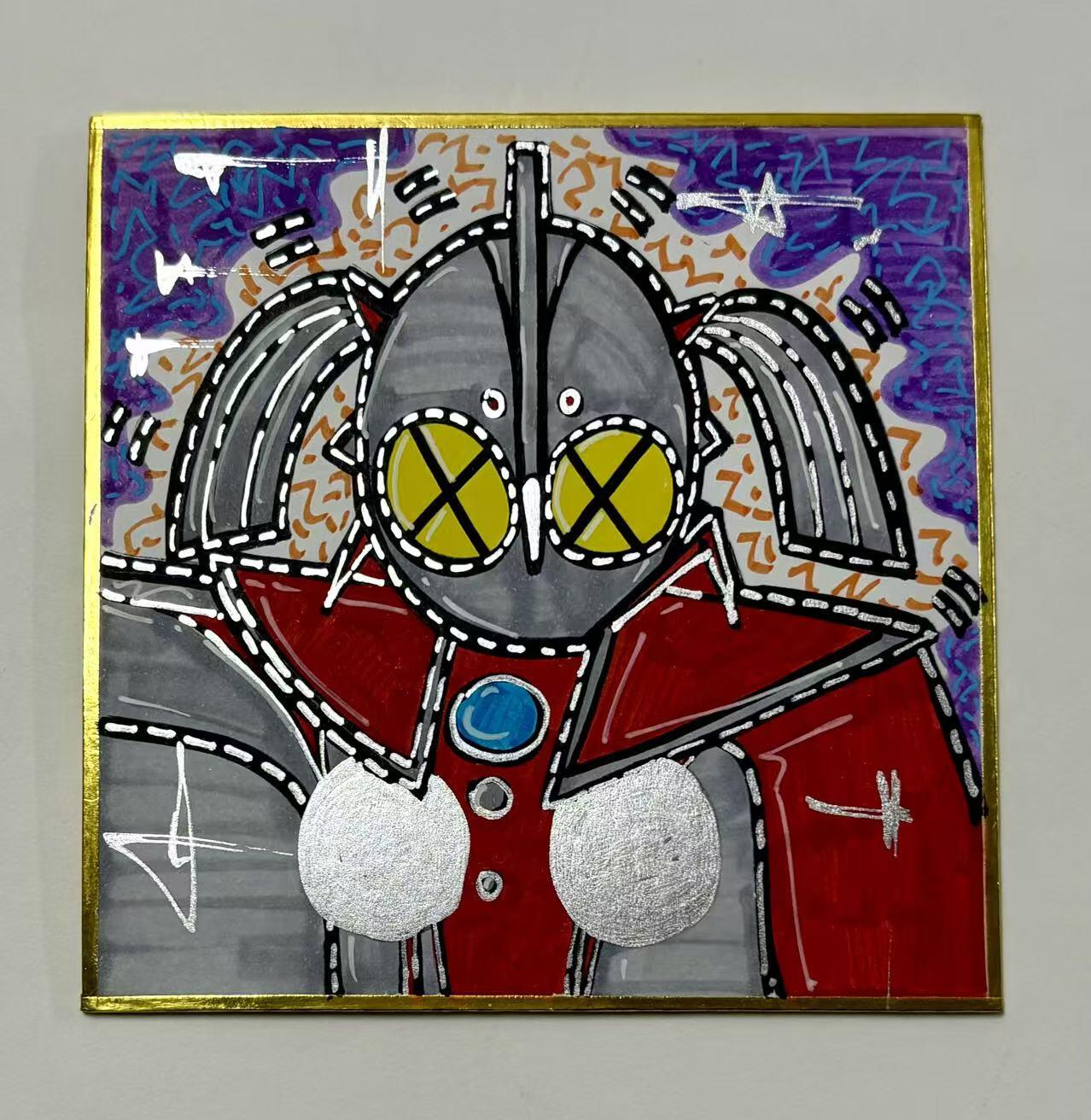 零元拍：歪歪亲笔签名原画色卡，尺寸：12/12厘米，不是复制画哦