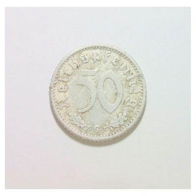德国第三帝国1935年G版50芬尼 好品 - 德国第三帝国1935年G版50芬尼 好品