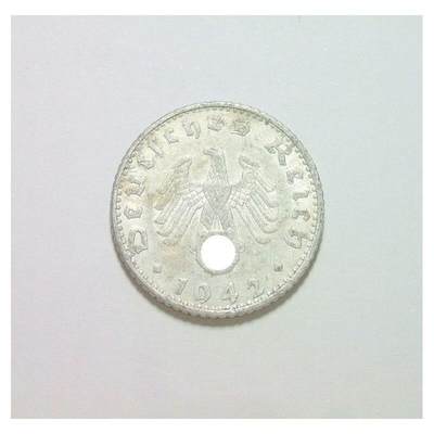 特年 德国第三帝国1942年E版50芬尼 极美品 - 特年 德国第三帝国1942年E版50芬尼 极美品