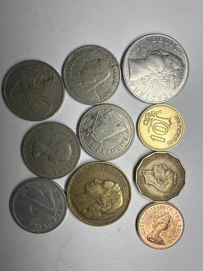 11.26散币、徽章专场 - 外国散币10枚（混）