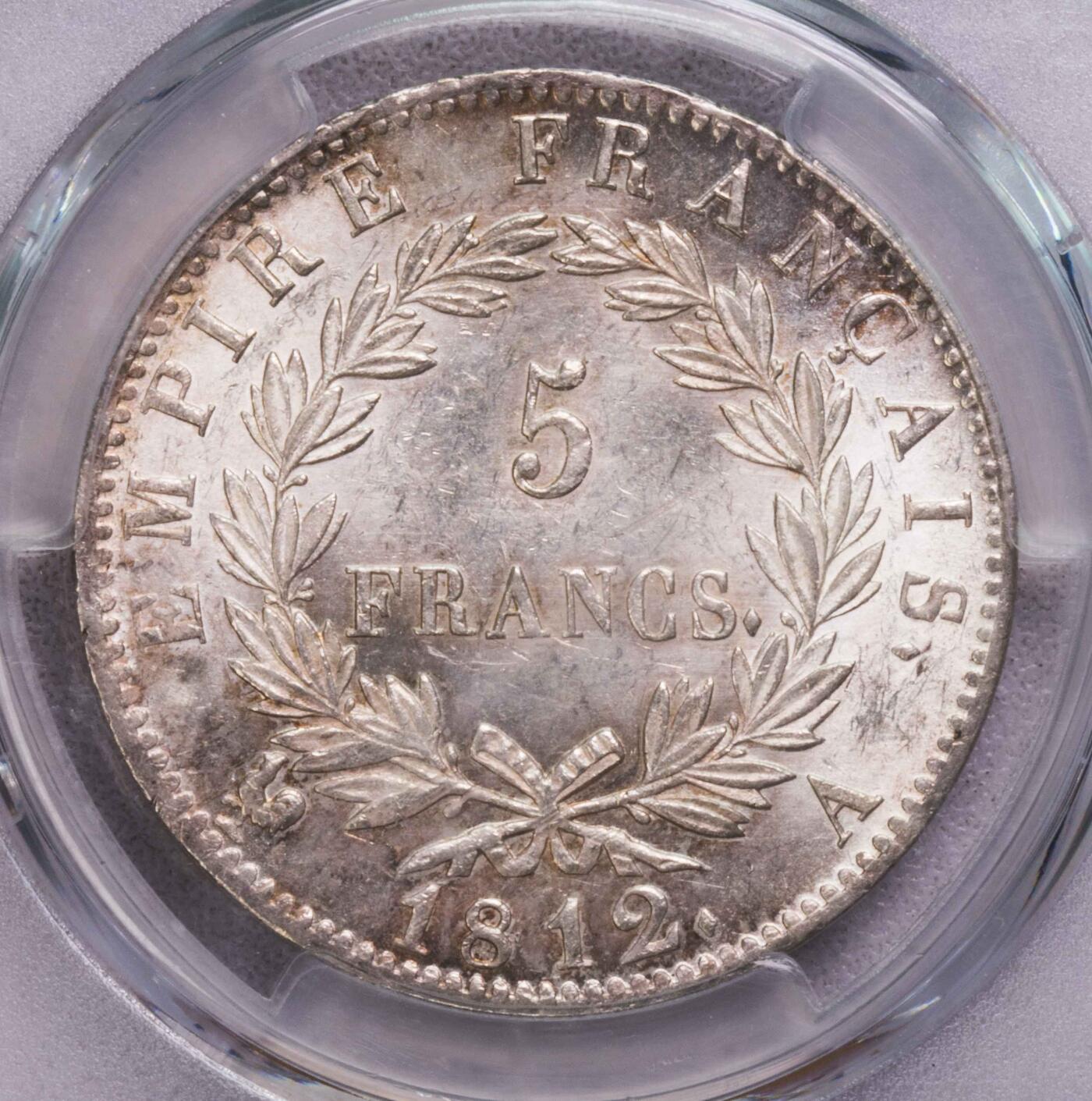 PCGS-MS61 1812A法国拿破仑5法郎大银币好年份