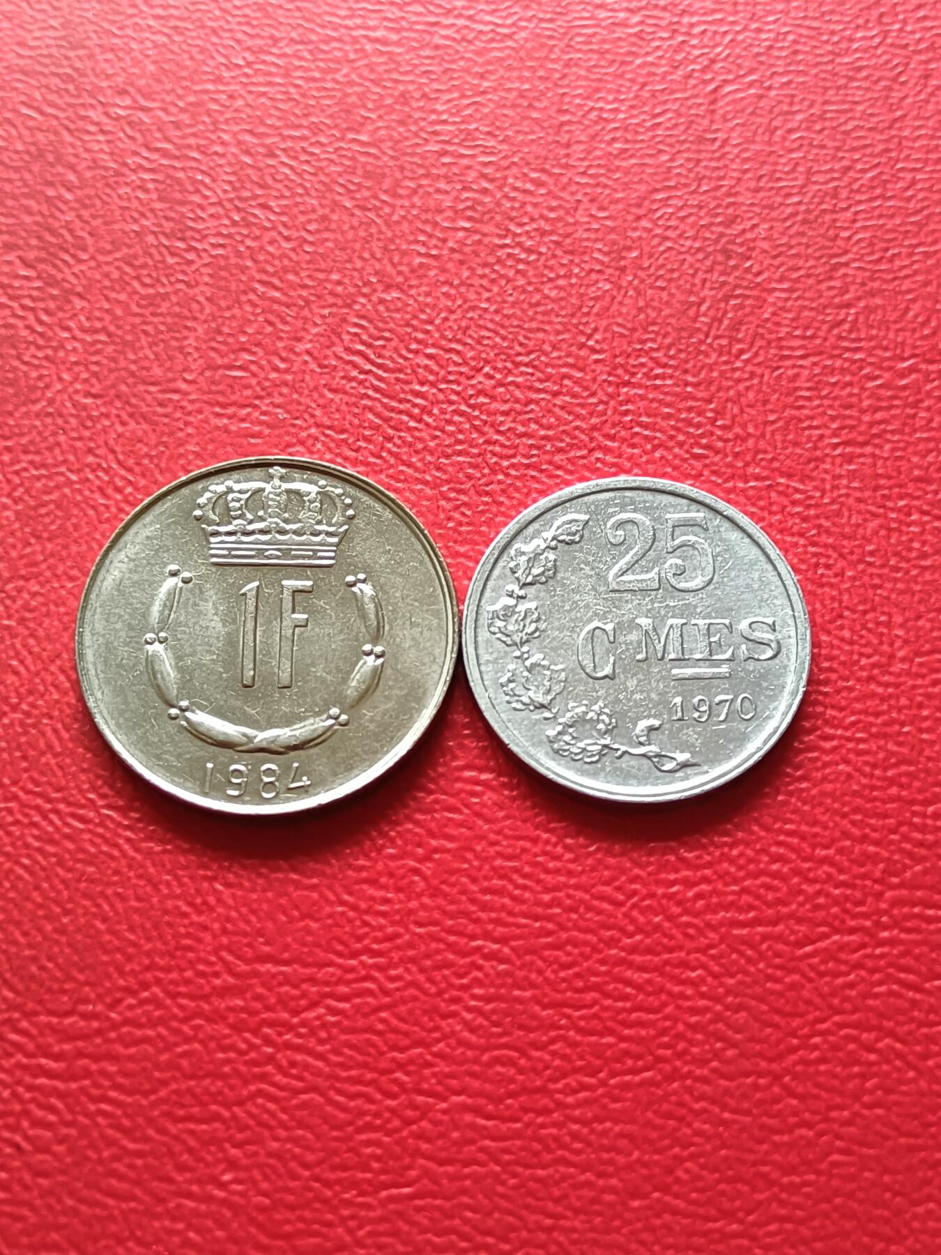【云涧收藏】第三十一场 卢森堡2枚，UNC