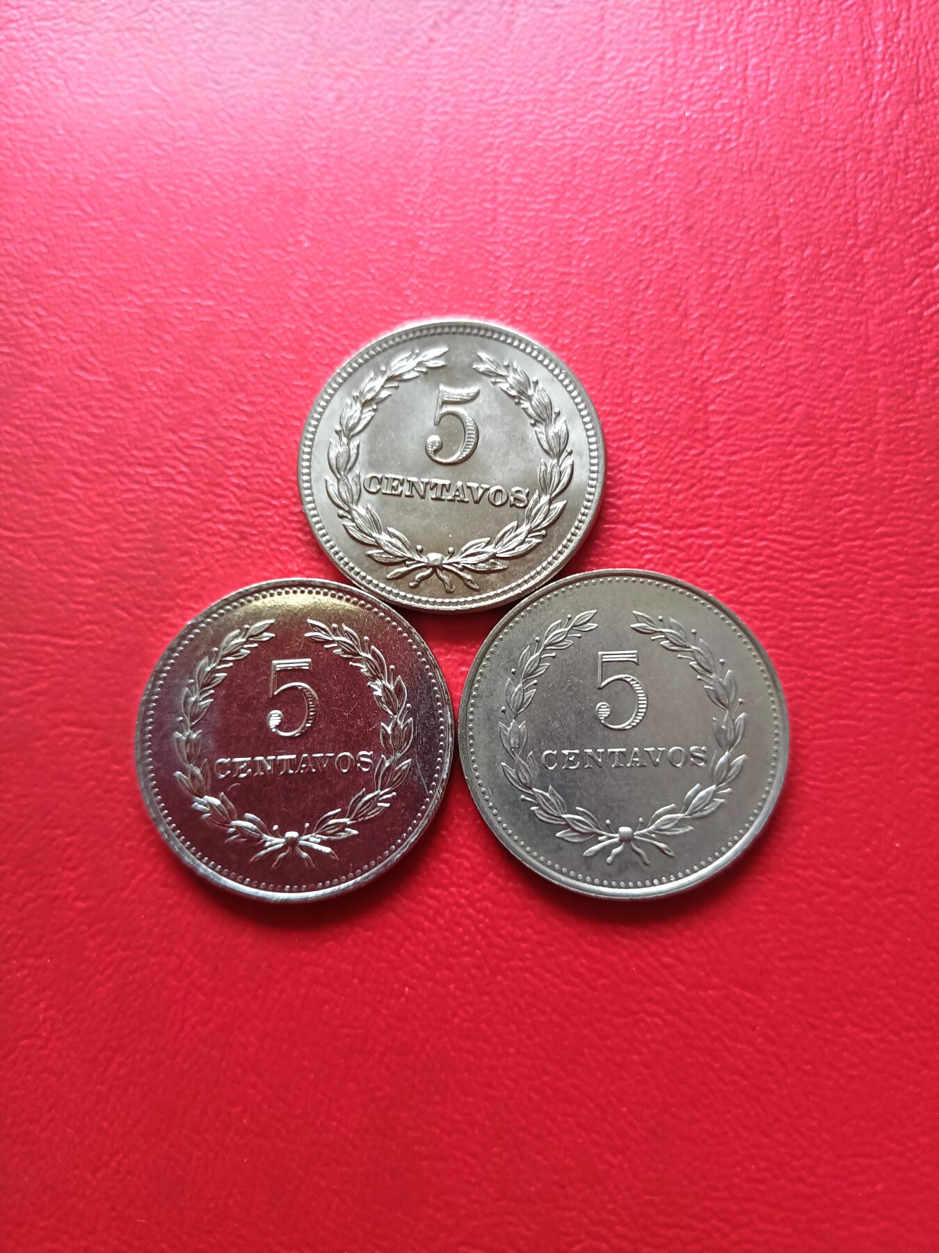 【云涧收藏】第三十一场 萨尔瓦多1972年，1984年，1986年5分3版本3枚，UNC