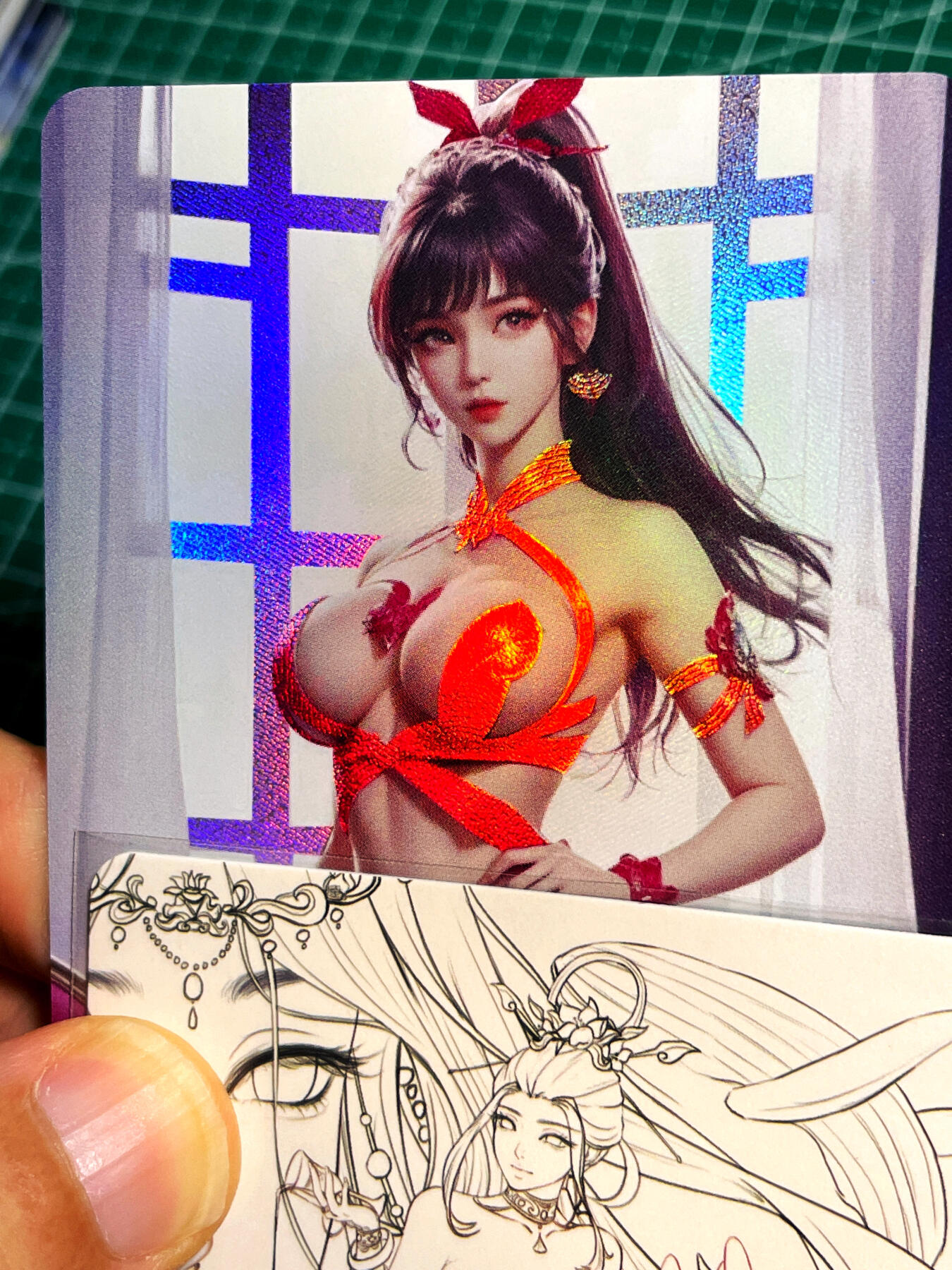 显眼宝17期 大家玩卡快乐 狐狸卡卡   国漫人物小舞礼盒1张  折光彩闪  大卡尺寸63*88