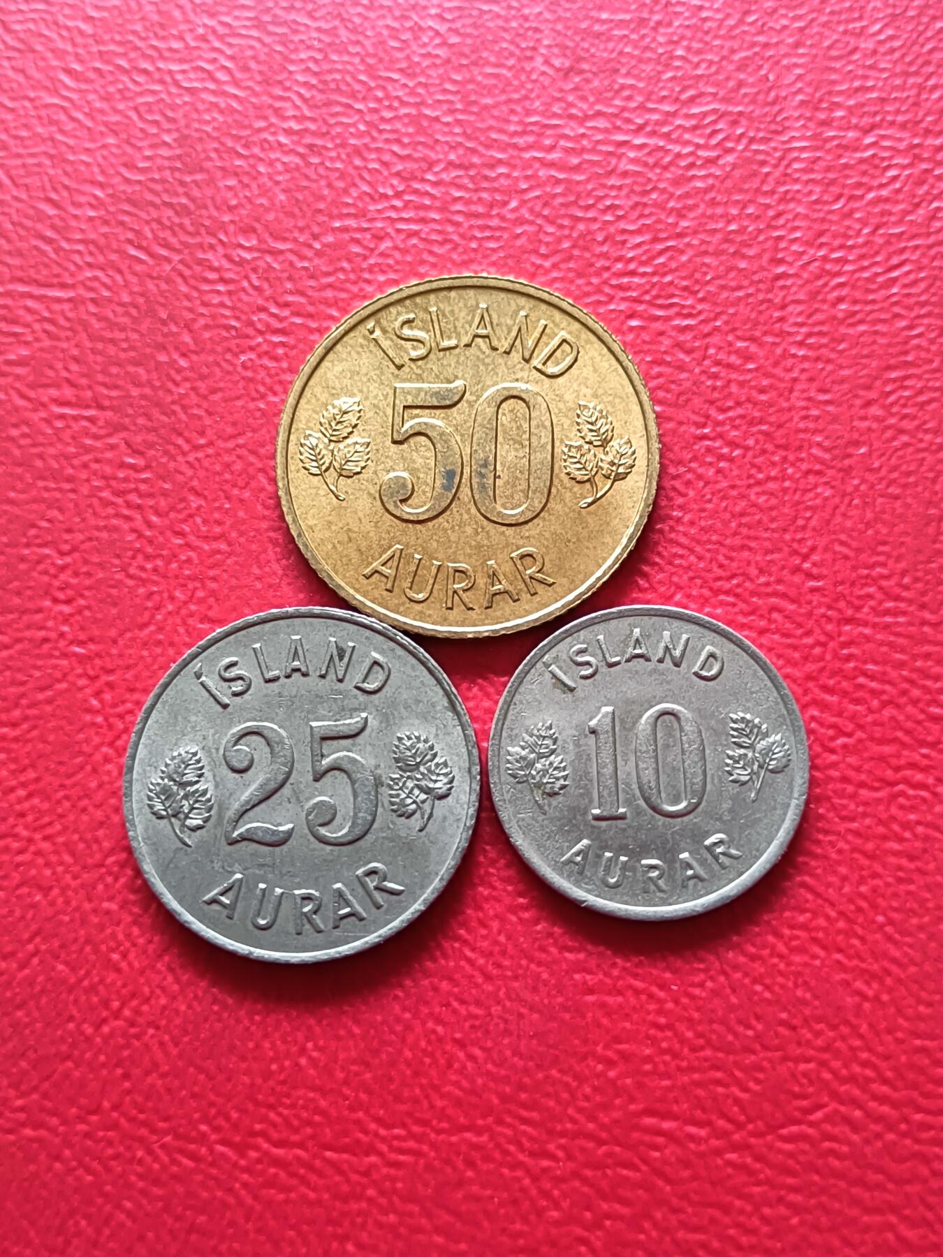 【云涧收藏】第三十一场 冰岛10、25、50奥拉3枚