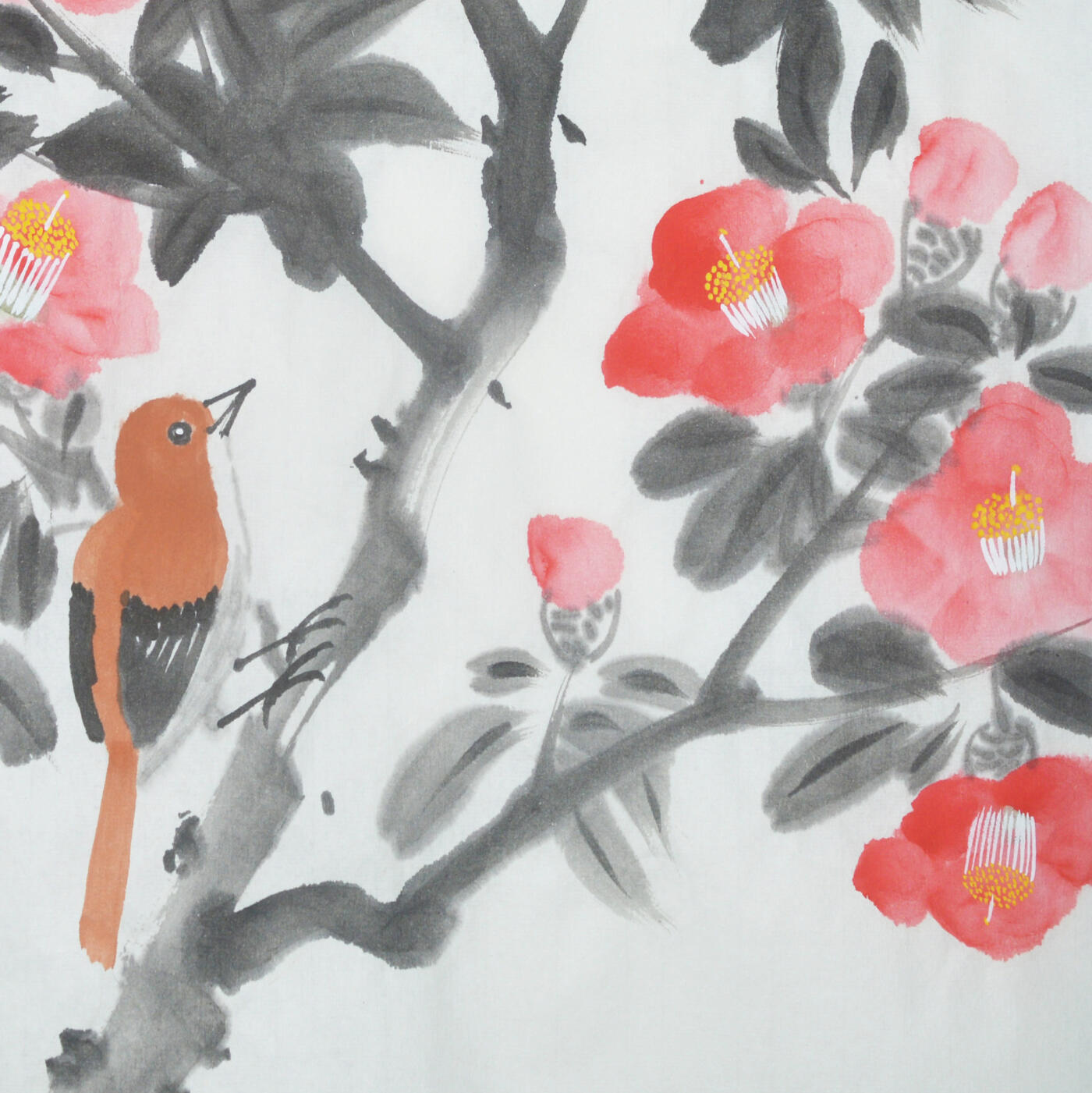 中国美术学院校友专场三 吕志泽《山茶花》