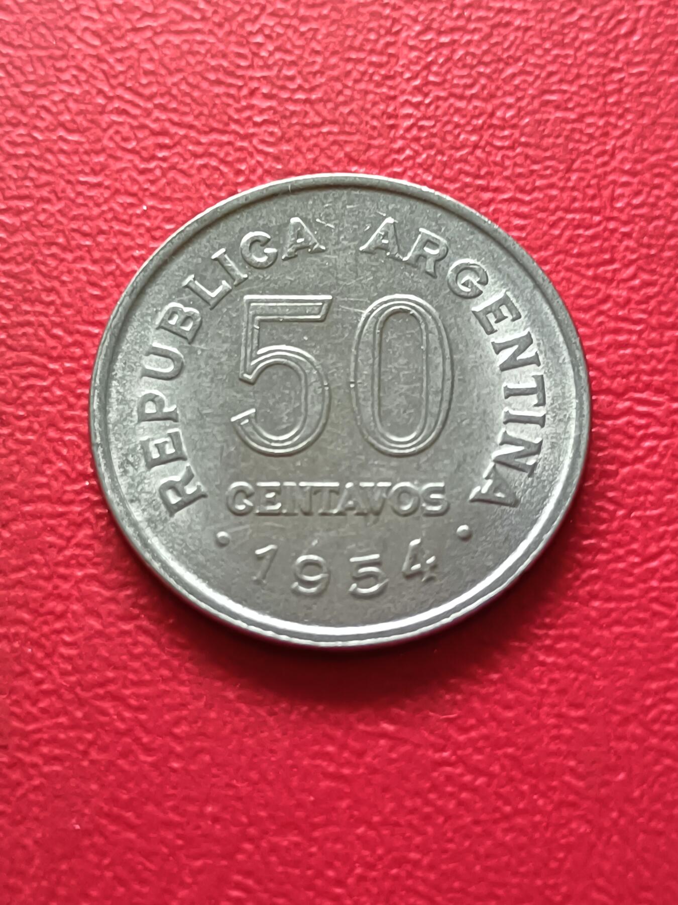 【云涧收藏】第三十一场 阿根廷1954年50分，UNC