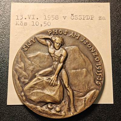 【德藏】世界币章拍卖第132期（拍品征集中~欢迎藏友联系） - 1916年 德国意大利陆军元帅路易吉·卡多纳将军伊森佐河战役大铜章 章牌大师卡尔·歌茨作品 直径约：58.2mm；重约：70g