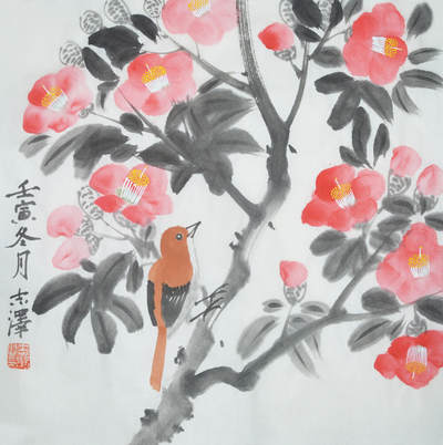 中国美术学院校友专场三 - 吕志泽《山茶花》