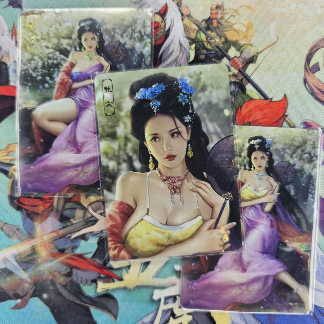龙虎卡牌第39场 （无佣金，满120包邮，欢迎送拍） 彩闪3张 欲女传-甄宓