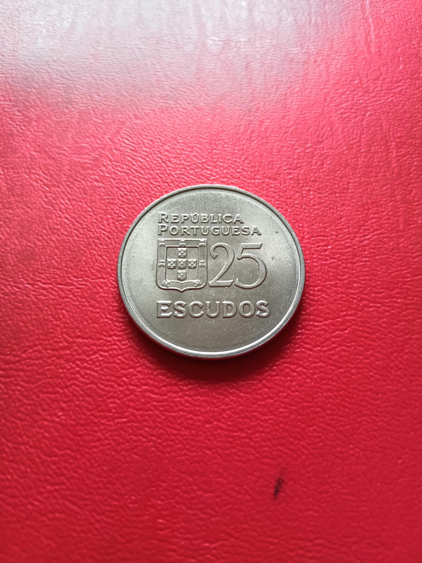 【云涧收藏】第三十一场 葡萄牙1980年大版25埃斯库多，UNC