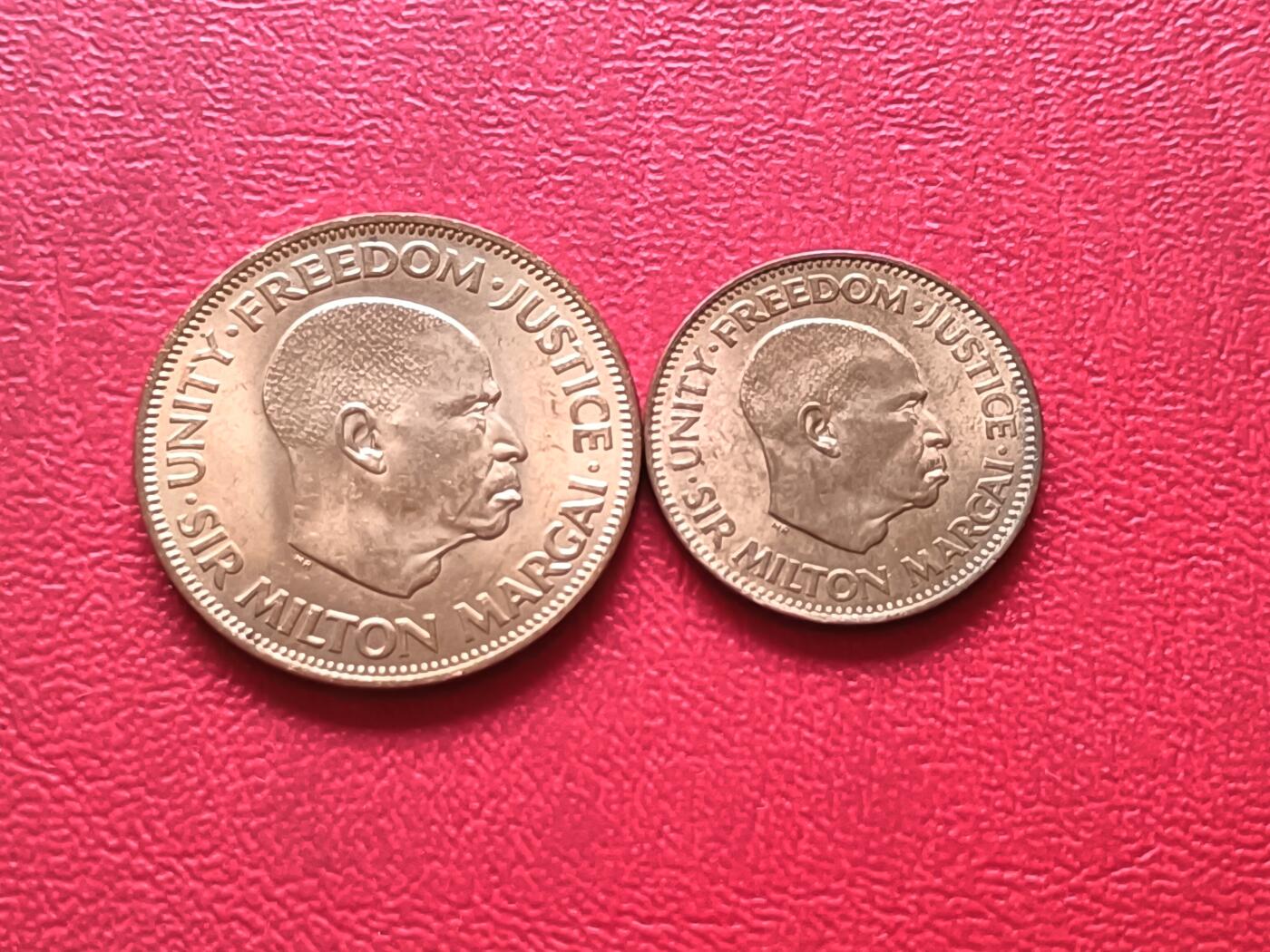 【云涧收藏】第三十一场 塞拉利昂1964年1/2分，1分2枚，UNC