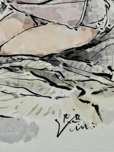 白泽拍卖卡牌手绘专场第18期（端午临中夏，时清日复长） 2025 迟迟手绘画 居家少女 尺寸：24cm*36cm