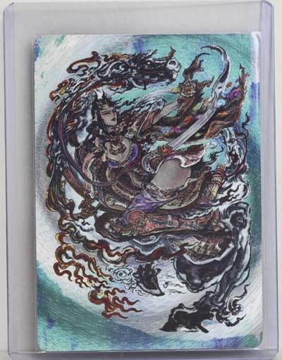 白泽拍卖卡牌手绘专场第18期（端午临中夏，时清日复长） 2024 启读文化 封神 邓婵玉 背面沈鑫精品签绘 沈鑫亲签 粗闪 卡夹封装