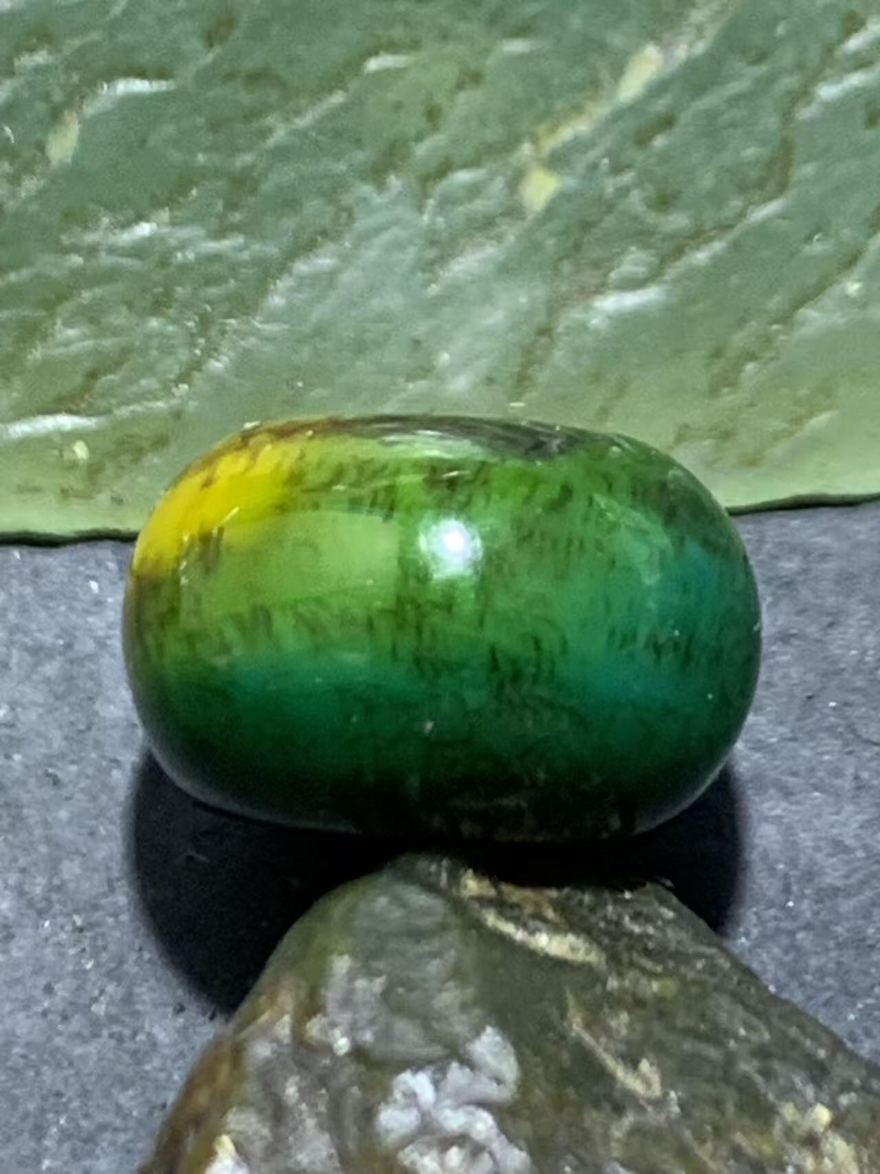 缠丝玛瑙六角算盘珠1颗