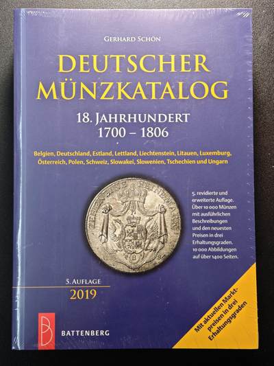 【德藏】世界币章拍卖第132期（拍品征集中~欢迎藏友联系） - 全新未拆封 德国巴滕贝格18世纪钱币目录 包括比利时奥地利瑞士等周边国家钱币 全书约1464页