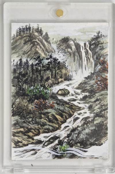 白泽拍卖卡牌手绘专场第18期（端午临中夏，时清日复长） 2025 墨染流年手绘卡 清泉石上流 无青山亲签 卡砖封装