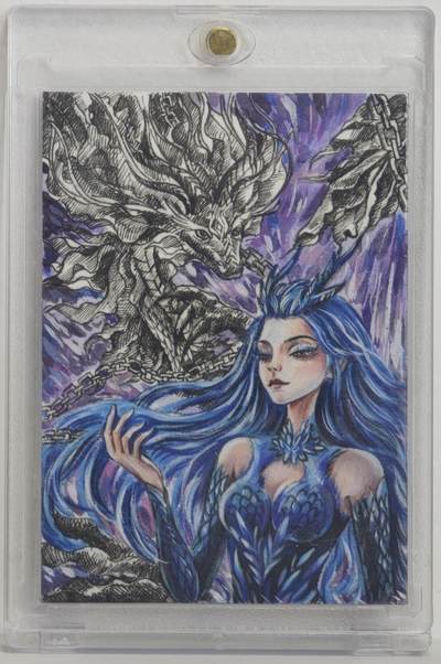 白泽拍卖卡牌手绘专场第18期（端午临中夏，时清日复长） 2025 旭亿手绘卡 敖润姑姑 凯爷亲签 卡砖封装