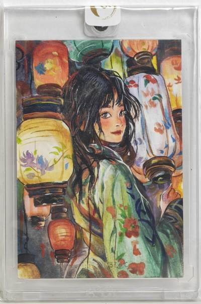 白泽拍卖卡牌手绘专场第18期（端午临中夏，时清日复长） 2025 376手绘工作室手绘卡 灯火阑珊一回眸 余年亲签 官封卡砖