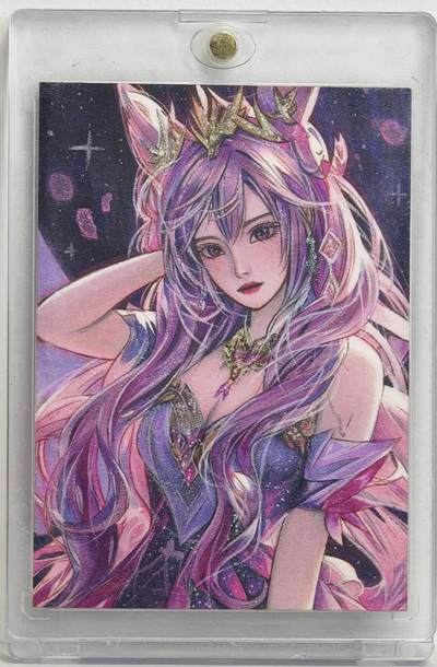 白泽拍卖卡牌手绘专场第18期（端午临中夏，时清日复长） 2024 缘手绘卡 粉狐化形 沐雨亲签 卡砖封装