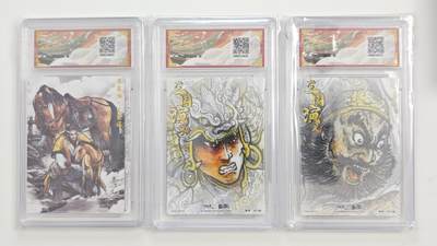 白泽拍卖卡牌手绘专场第18期（端午临中夏，时清日复长） 2024 卡德曼 武韵红颜2张+不二猿西游1张 张飞，马超，何仙姑 不二猿绘 粗闪 保粹评级 9.5分 10分 9.5分 特标