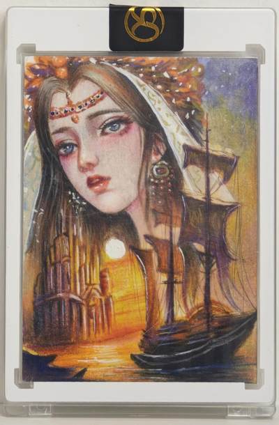 白泽拍卖卡牌手绘专场第18期（端午临中夏，时清日复长） 2025 梦年华手绘卡 古堡公主 尘埃亲签 官封卡砖