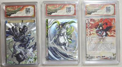 白泽拍卖卡牌手绘专场第18期（端午临中夏，时清日复长） 2025 卡德曼 武韵红颜3张 郭照，张春华，马云騄 粗闪 保粹评级 3张9.5分 特标