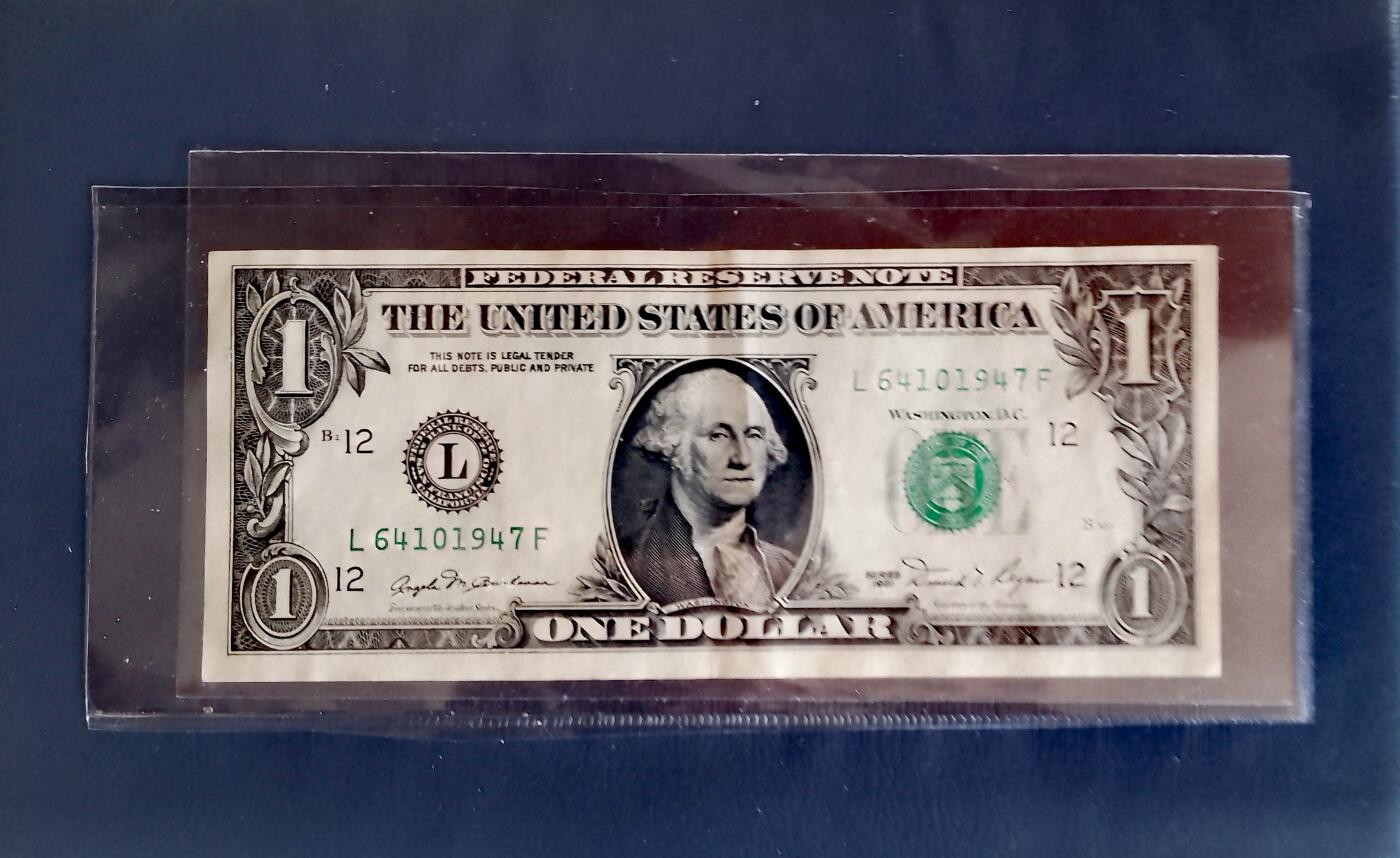 美国1981年12L旧金山版1美元纸币3枚一组