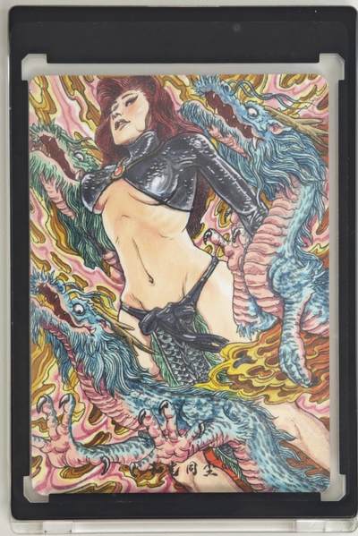 白泽拍卖卡牌手绘专场第18期（端午临中夏，时清日复长） 2023 多吉手绘卡 龙女 多吉亲签 卡砖封装