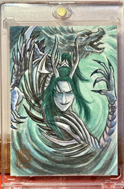 白泽拍卖卡牌手绘专场第18期（端午临中夏，时清日复长） 2028 卢艺丰手绘卡 敖顺 卢艺丰亲签 卡砖封装