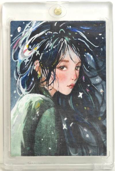 白泽拍卖卡牌手绘专场第18期（端午临中夏，时清日复长） 2025 乾坤手绘卡 清冷回眸 板栗亲签 卡砖封装