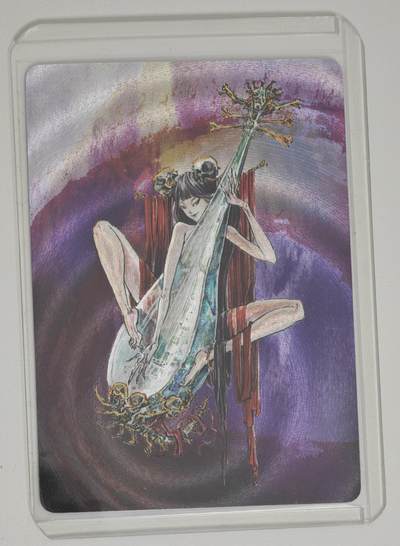 白泽拍卖卡牌手绘专场第18期（端午临中夏，时清日复长） 2024 启读文化 封神 玉石琵琶精 034/300 沈鑫背面签绘女娲 粗闪 卡夹封装