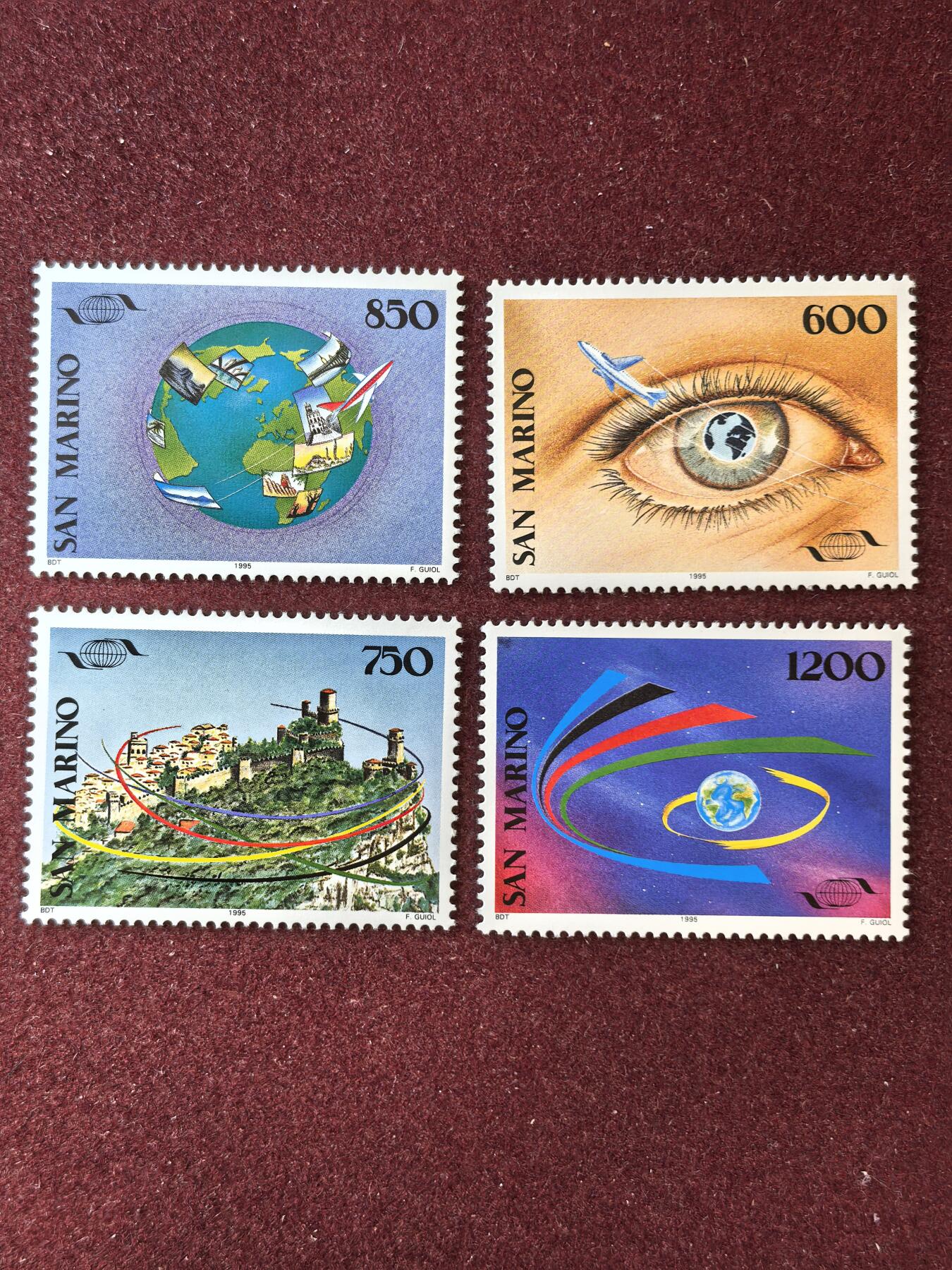 联合阁邮币社™ ——“精品多国邮票” 圣马力诺1995年国际旅游组织20周年 4全