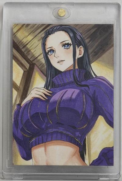 白泽拍卖卡牌手绘专场第18期（端午临中夏，时清日复长） 2024 新世纪手绘卡 御姐 苒亲签 卡砖封装