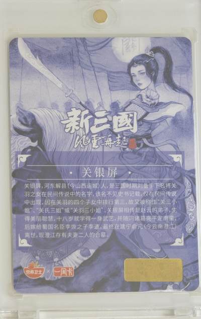 白泽拍卖卡牌手绘专场第18期（端午临中夏，时清日复长） 2024 一间卡 新三国 关银屏 非严亲签 粗闪 官封卡砖