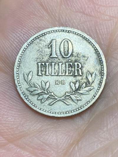 2025年第五十五场(总第八十一场）外国好品散币(免佣金) - 少见好品–匈牙利🇭🇺1915年10菲勒(约瑟夫一世时期，铜镍锌材质，仅发行3年)