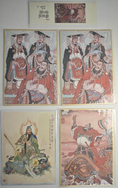 白泽拍卖卡牌手绘专场第18期（端午临中夏，时清日复长） 2024 昆仑万象 陈岱青色纸大卡4张+书签1套