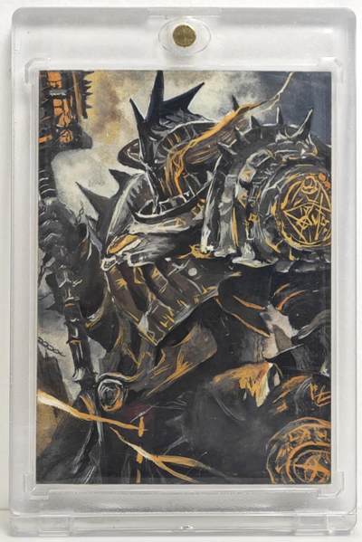 白泽拍卖卡牌手绘专场第18期（端午临中夏，时清日复长） 2025 莫奈庄园画廊手绘卡 黑色战士 浩子亲签 卡砖封装