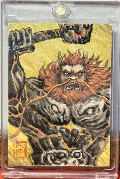 白泽拍卖卡牌手绘专场第18期（端午临中夏，时清日复长） 2029 香山文创手绘卡 敖钦 卢艺丰亲签 卡砖封装