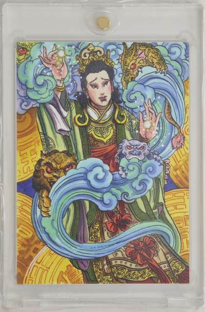 白泽拍卖卡牌手绘专场第18期（端午临中夏，时清日复长） 2023 多吉手绘卡 西王母 多吉亲签 卡砖封装