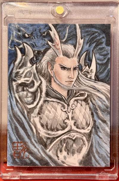 白泽拍卖卡牌手绘专场第18期（端午临中夏，时清日复长） 2026 卢艺丰手绘卡 敖光 卢艺丰亲签 卡砖封装