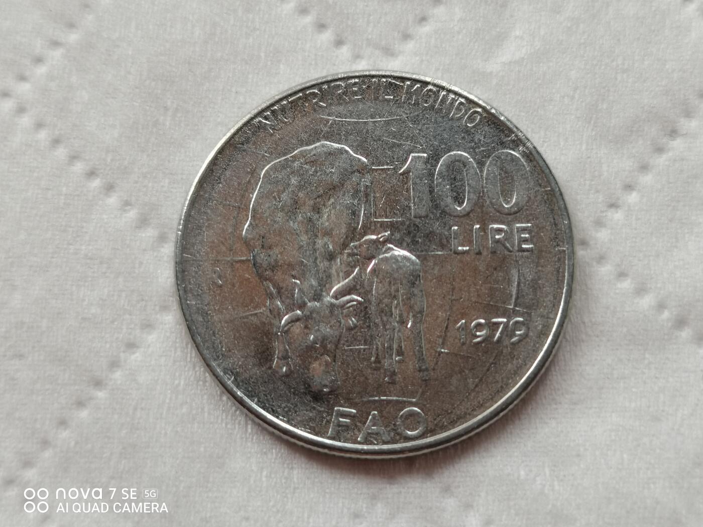 外国硬币 意大利100里拉