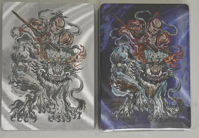 白泽拍卖卡牌手绘专场第18期（端午临中夏，时清日复长） 2024 启读文化 沈鑫封神第三弹2套 彩色粗闪20张，墨色粗闪20张 共2套