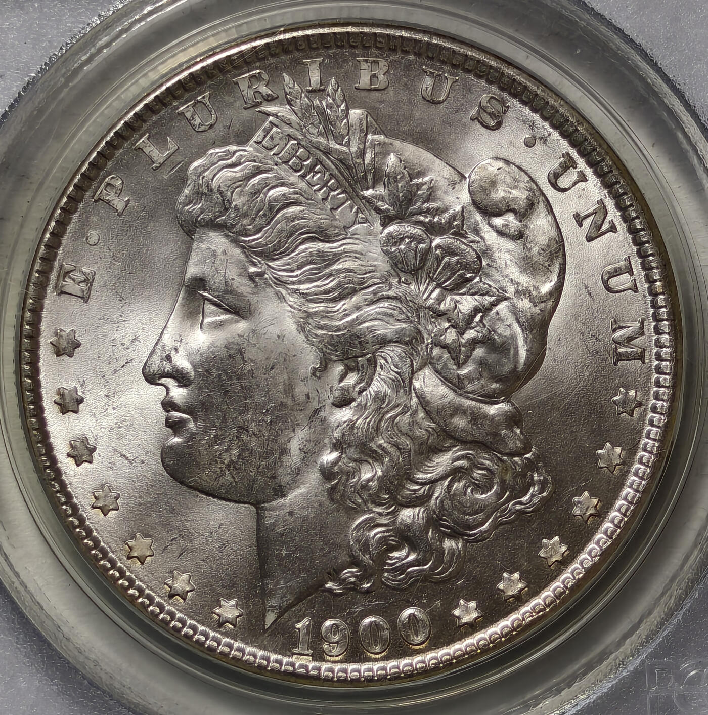 紫瑗钱币——第576期 美国 1900年 摩根 大头妹 1美元 银币 PCGS MS64 老盒 