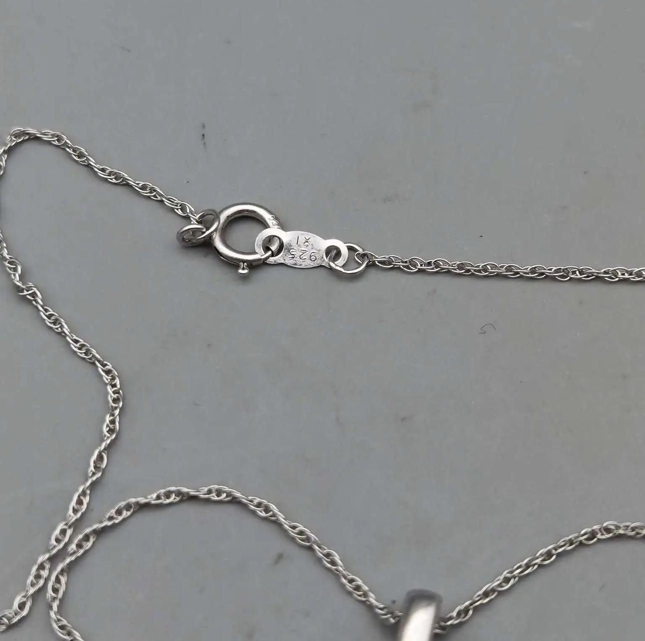 欧洲中古925银项链吊坠