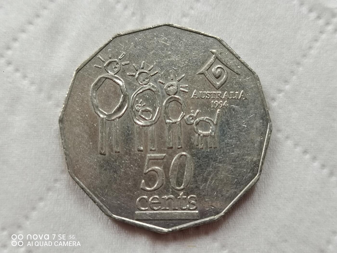 外国硬币 94年澳大利亚50分