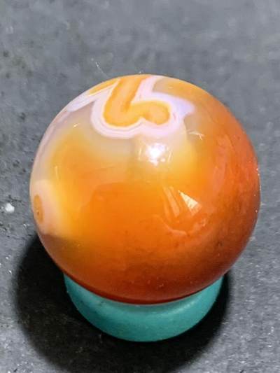 精美高玉化缠丝玛瑙圆珠一颗，， - 精美高玉化缠丝玛瑙圆珠一颗，，
