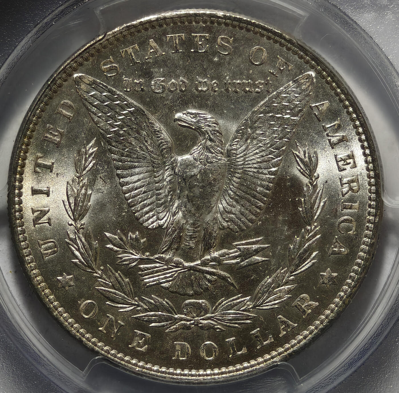 紫瑗钱币——第573期 美国 1888年 摩根 大头妹 1美元 银币 PCGS MS64 老盒 