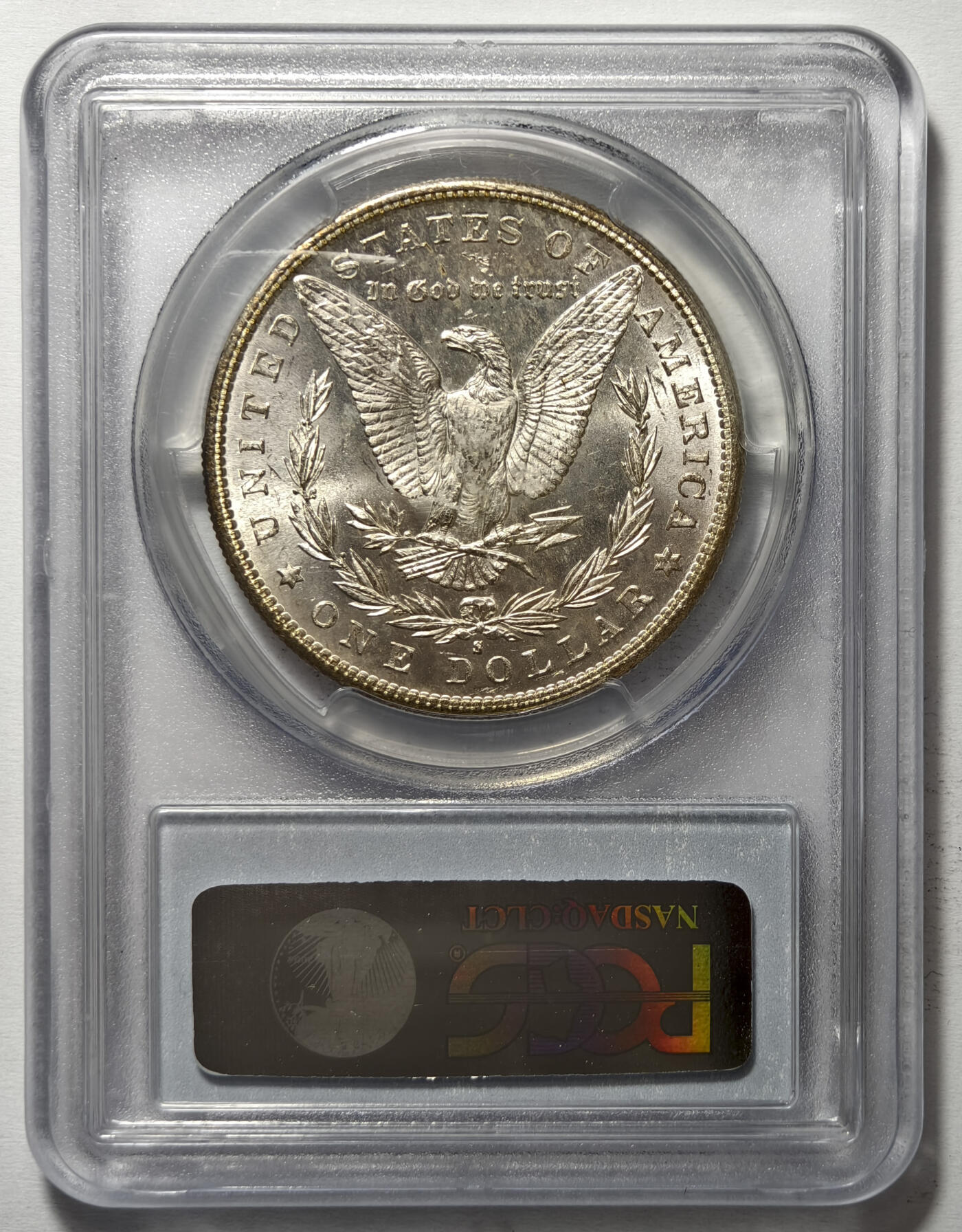 紫瑗钱币——第578期 美国 1881年 S版 摩根 大头妹 1美元 银币 PCGS MS64 老盒 转光犀利